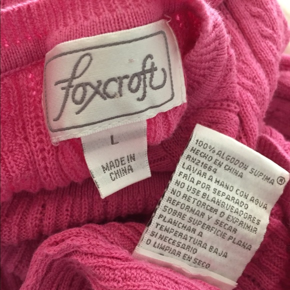 FOXCROFT Pink Button Down Supima Cardigan Sweater - Picture 8 of 16